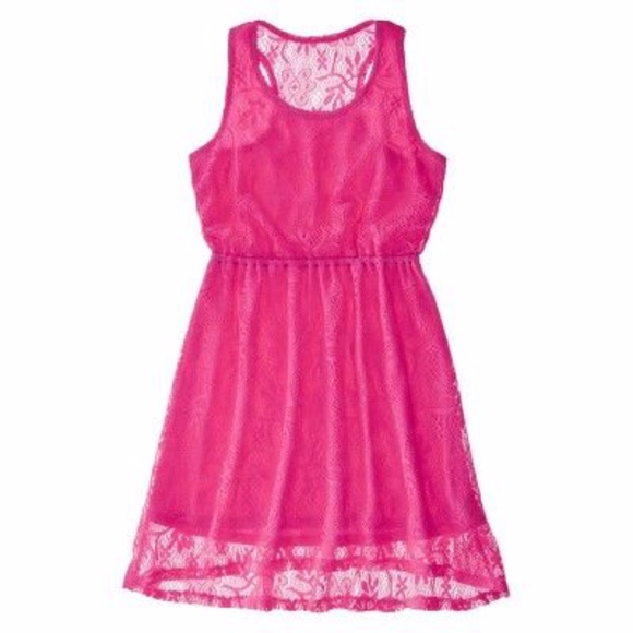 NWT Cherokee Lace Racerback Dress Pink - Sz Extra Large (XL) Girls - Picture 1 of 11